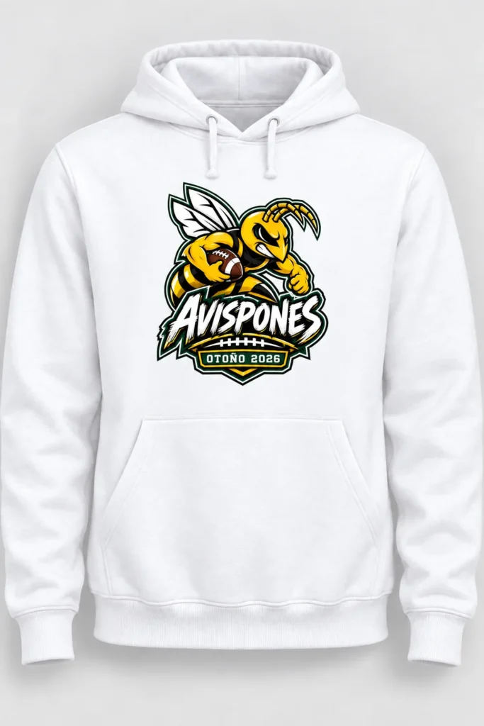 Hoodie blanca Avispones