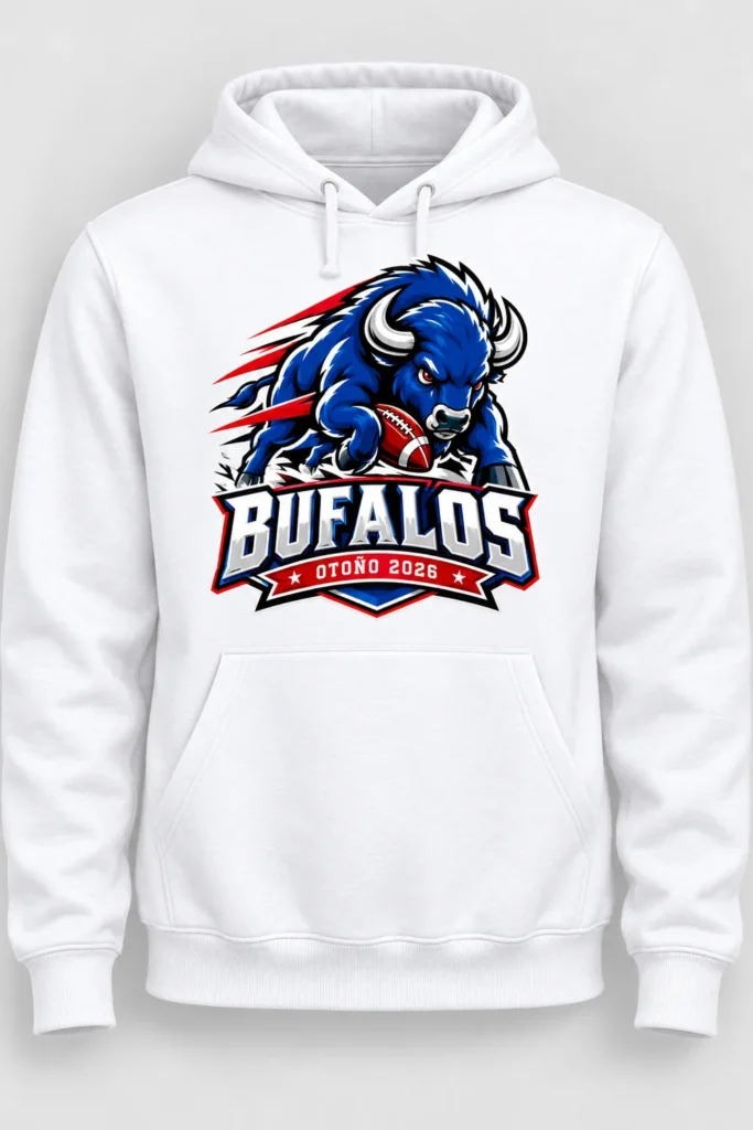 Hoodie blanca Bufalos