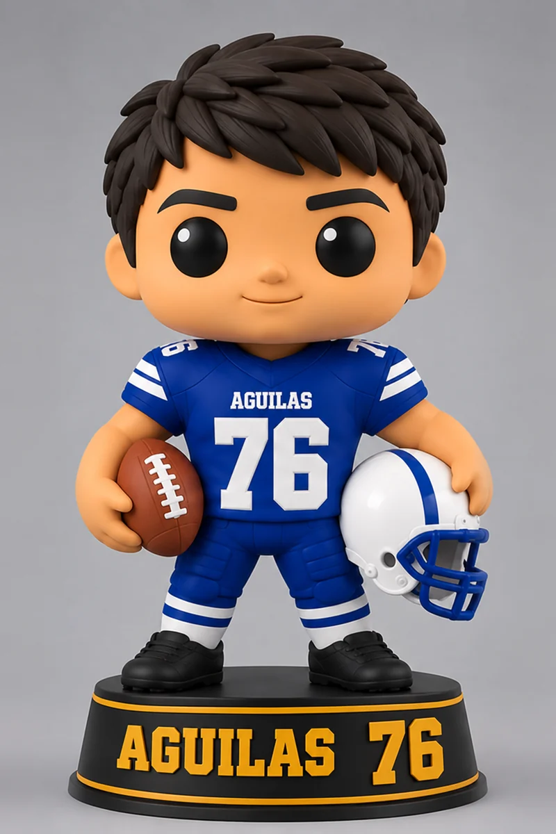 Figura coleccionable personalizada, render ilustrativo
