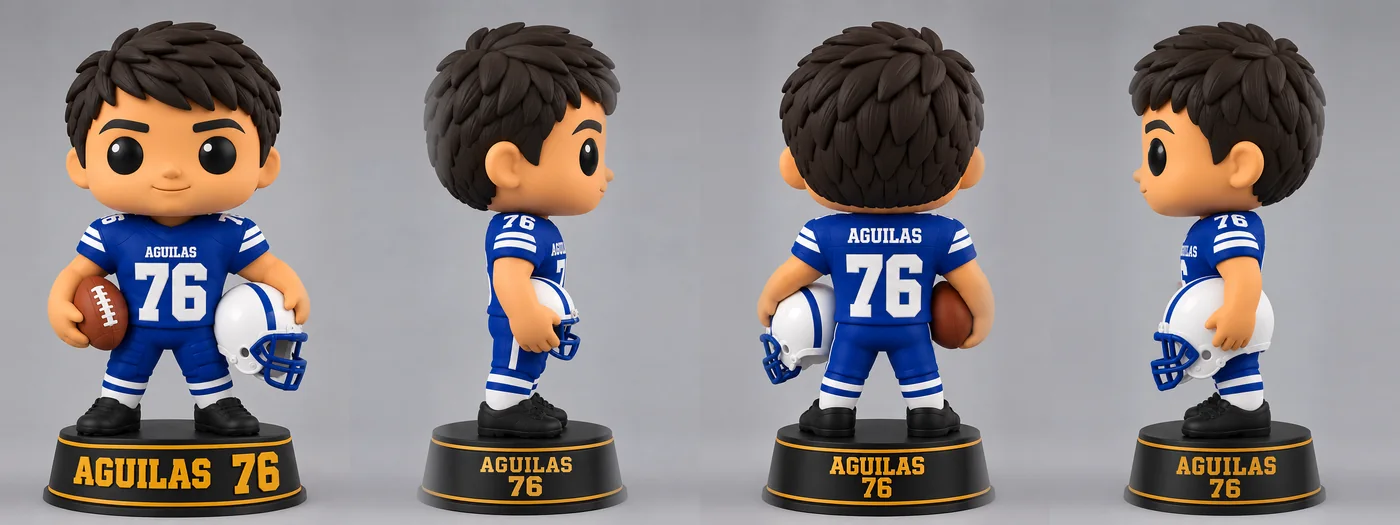 Figura coleccionable personalizada, render ilustrativo