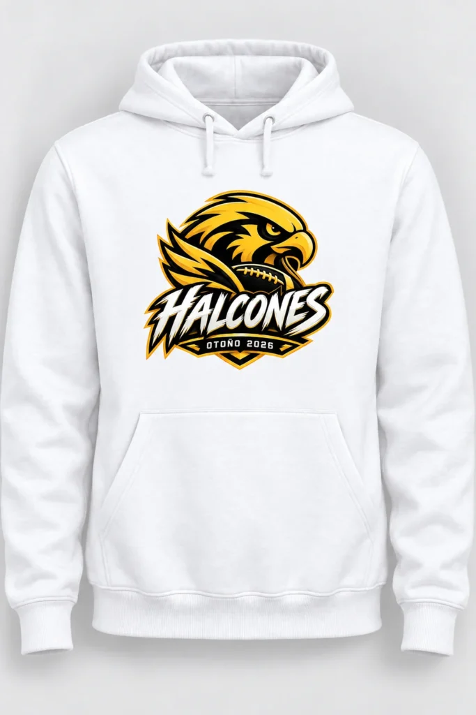 Hoodie blanca Halcones