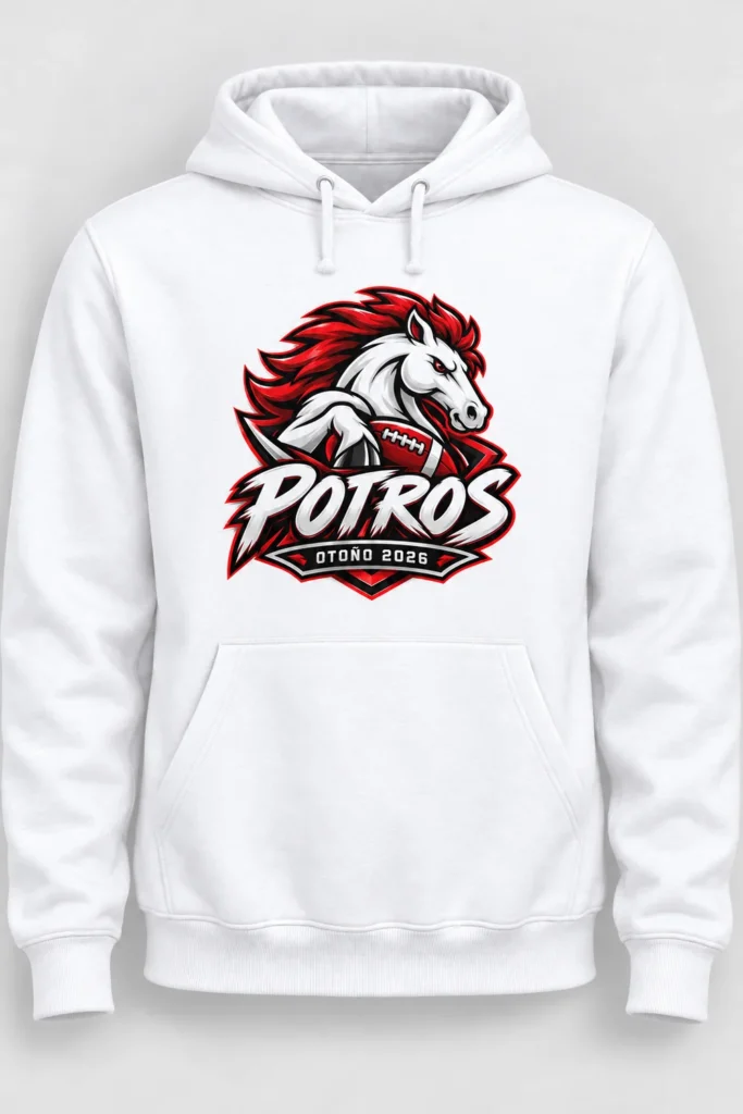 Hoodie blanca Potros